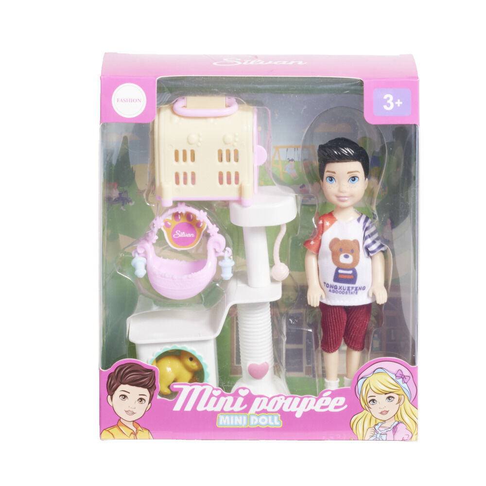 Mini poupée avec accessoires - 3 modèles