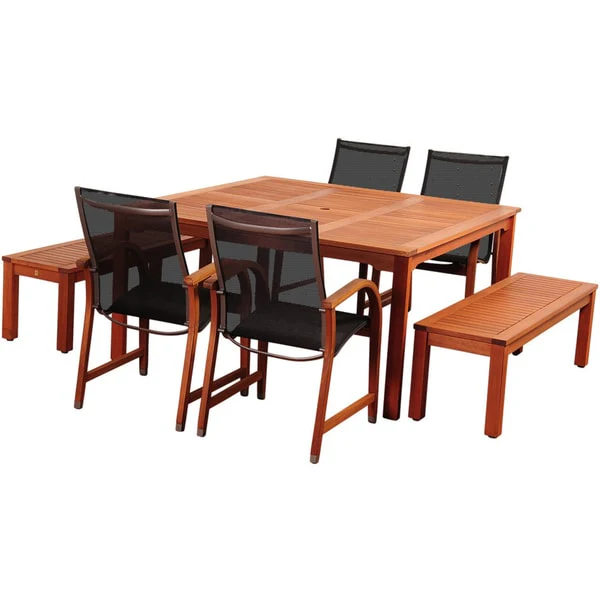 Amazonia Piccola FSC Wood 7pc Outdoor Patio Dining Set - 7 Piece