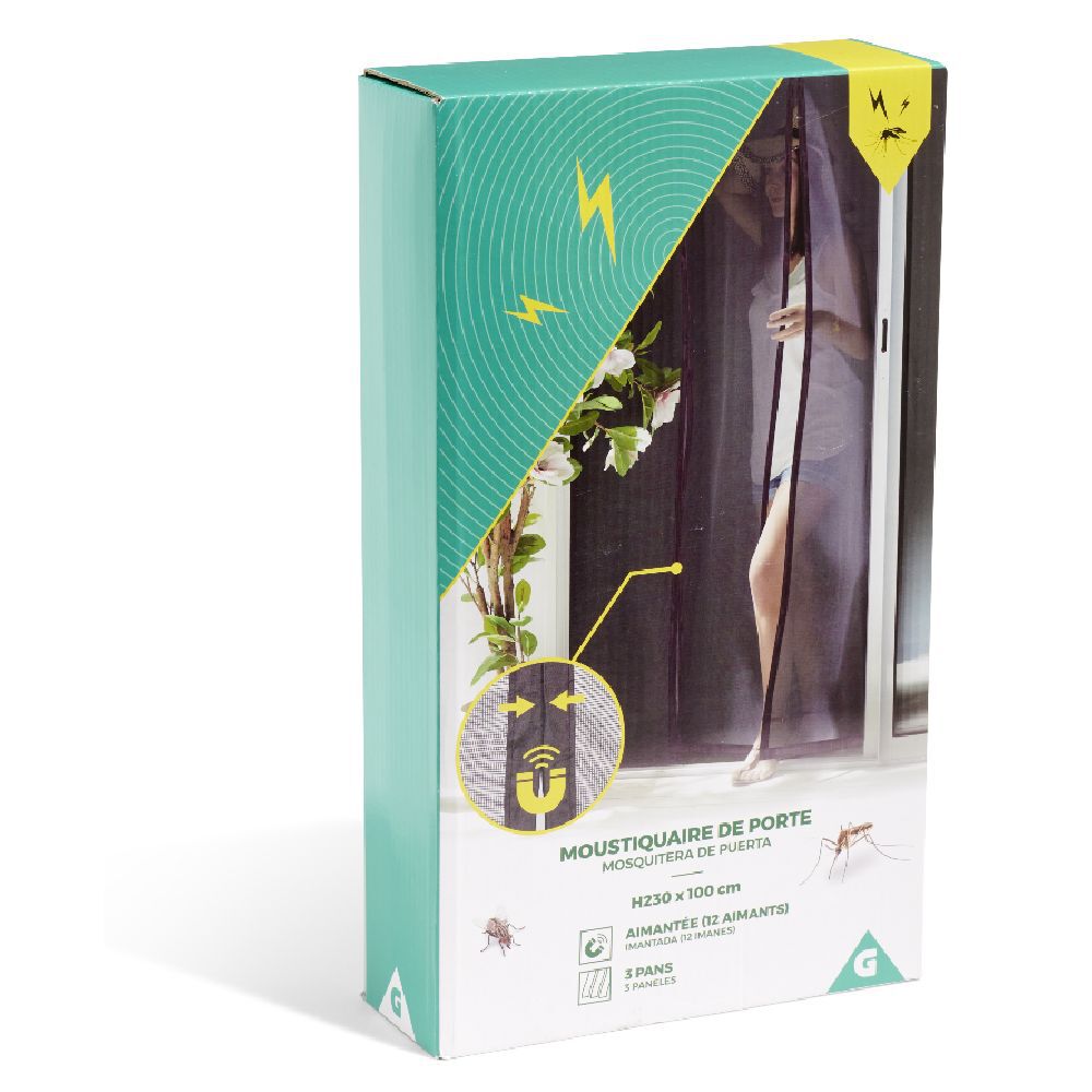 Moustiquaire de porte Out Insect 3 pans aimantés 105xH230cm