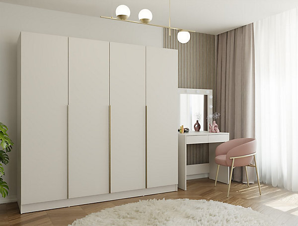 Armoire, cachemire / beige, 200 x 200 x 56,5 cm