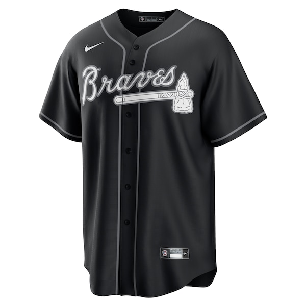 Atlanta Braves Nike Lights Out Replica Jersey - Black