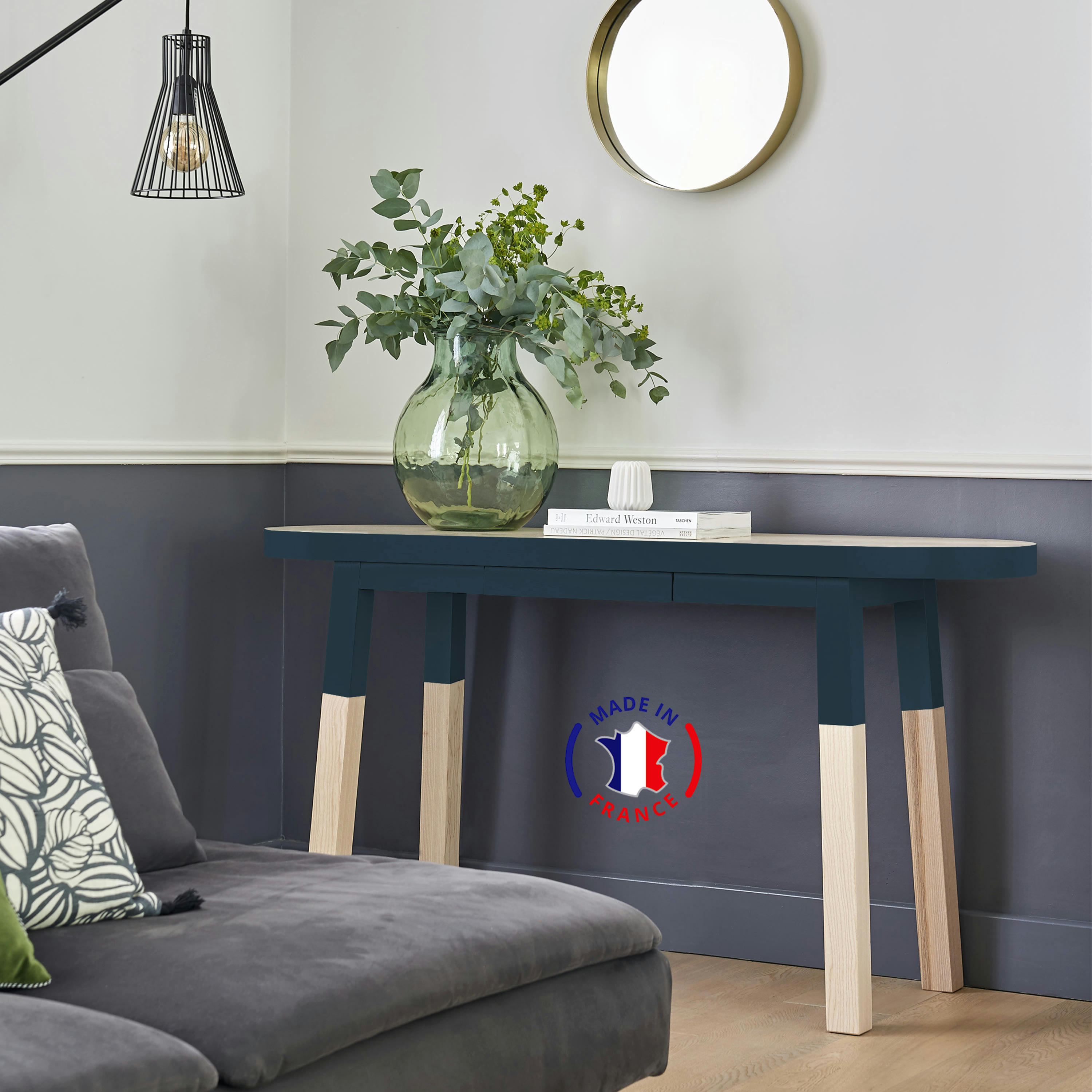 EGEE - Console ovale 140 cm, 100% frêne massif