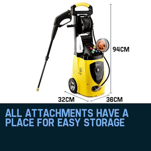 NNEMB 3500PSI High Pressure Washer Electric Water Cleaner Gurney Pump Hose