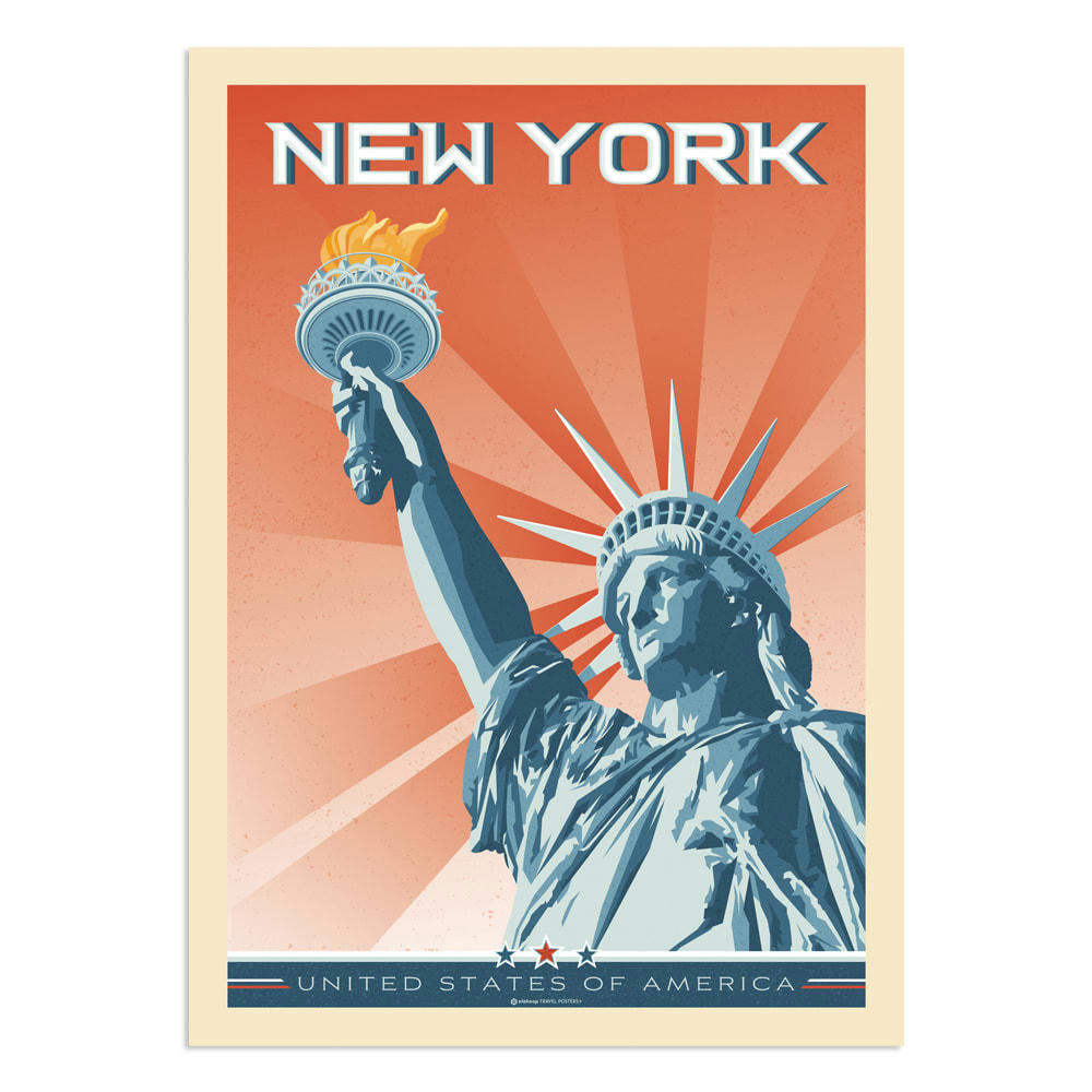 - Affiche New York Statue de la Liberté  30x40 cm