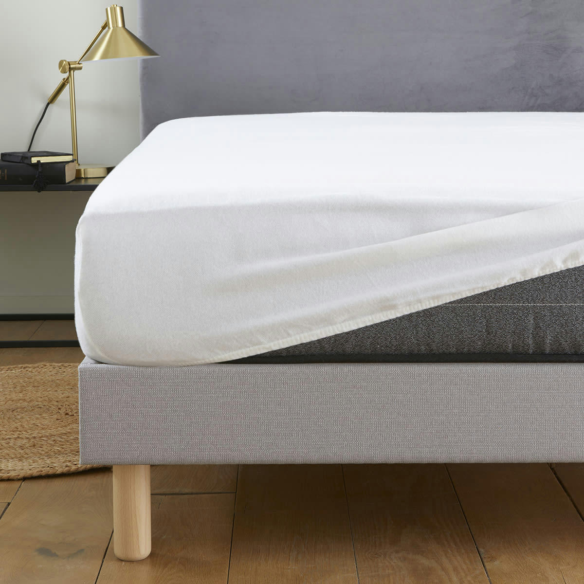 - Alèse - Protège Matelas Absorbant - Molleton de Coton Bio 90x190 cm -
