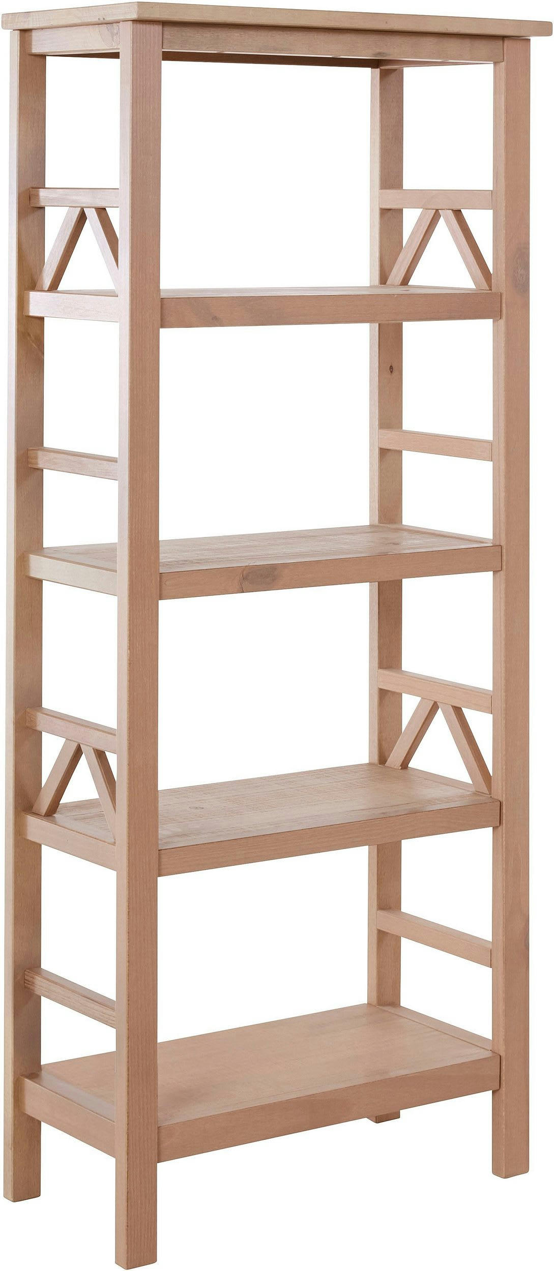 TITIAN - Bibliothèque 4 étagères gris