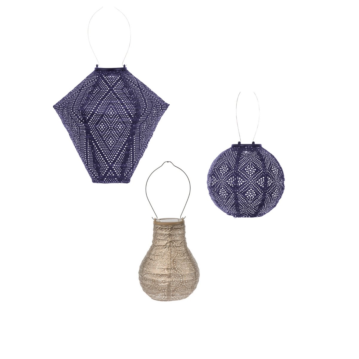 Lumiz solar lampion - saint-tropez set - 3 stuks