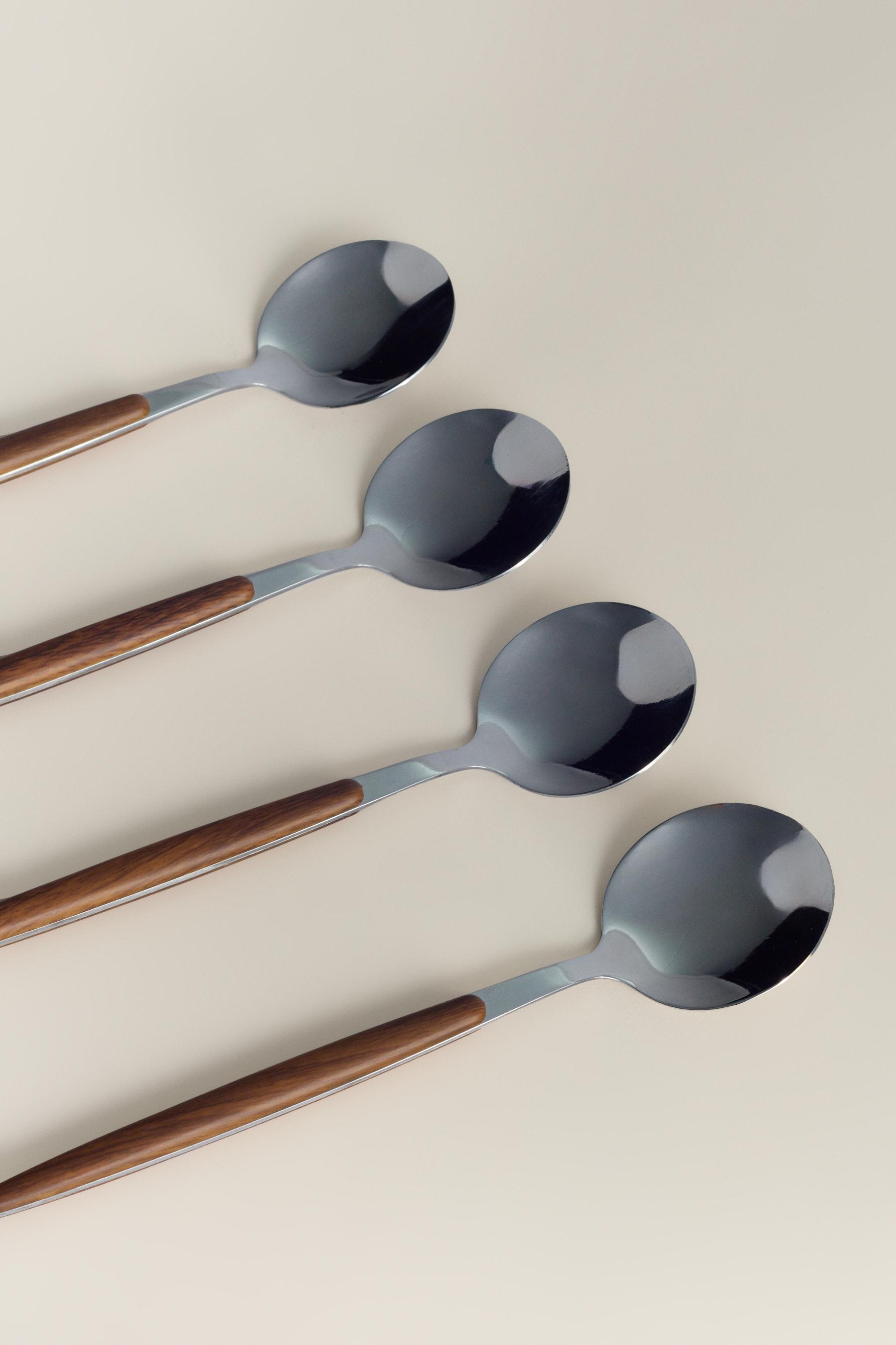 Pack 4 cucharas efecto madera