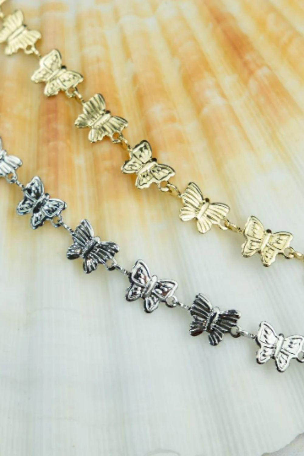 The Colourful Aura Butterfly Charm Thin Slim Promise Animal Themed Stacking Bracelet