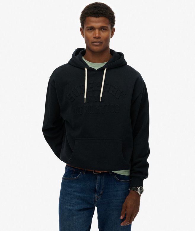 Athletic Embossed Oversized Hoodie