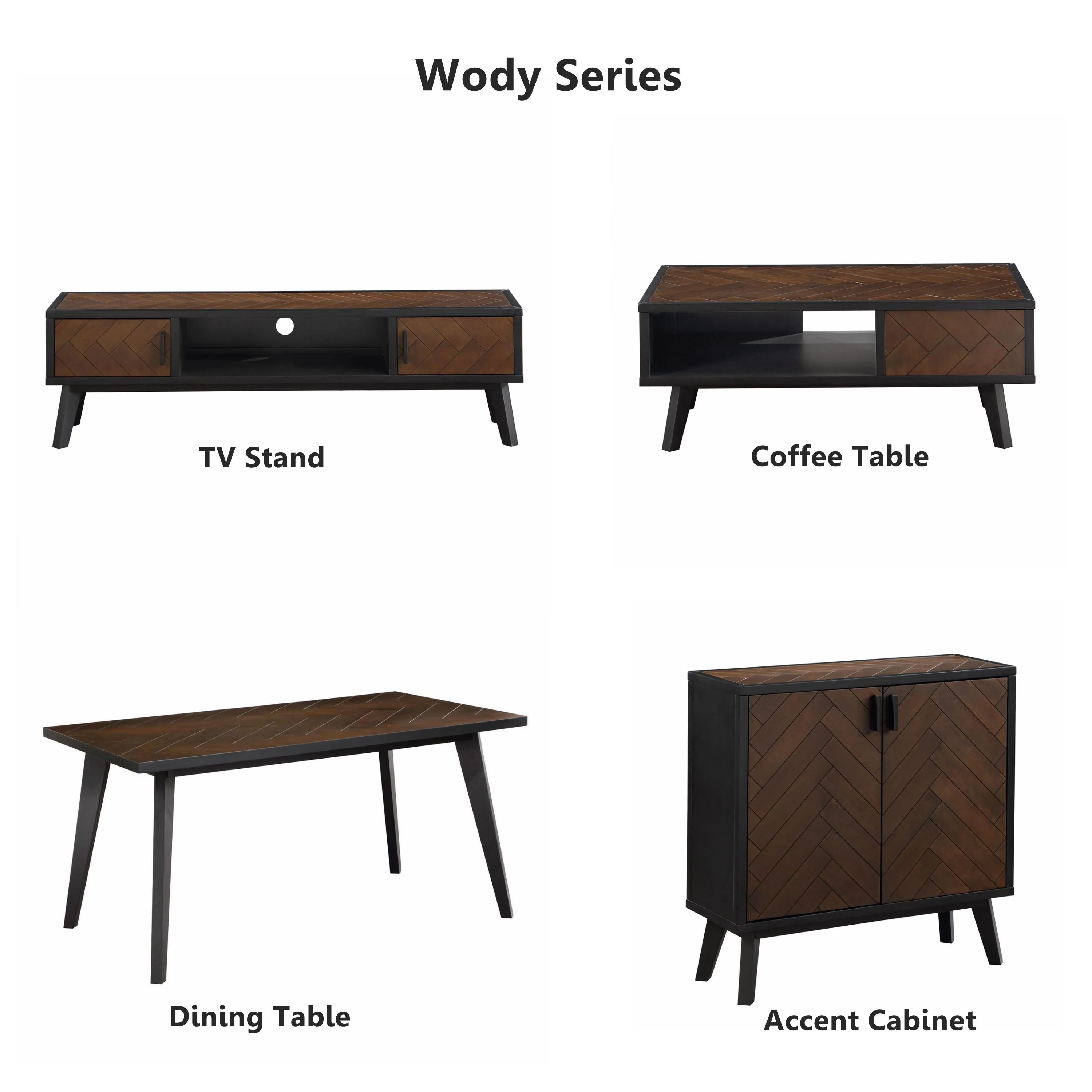 *Limited* Wody Modern TV Stands Storage Media Long Console Cabinet (60inch) with Door Shelf