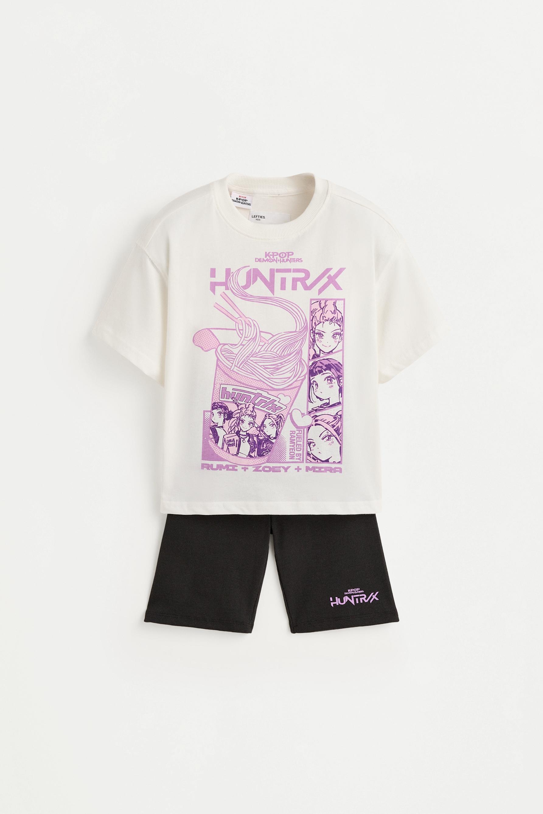 Set Huntrix K-Pop Demon Hunters ™/© Netflix camiseta y legging corto