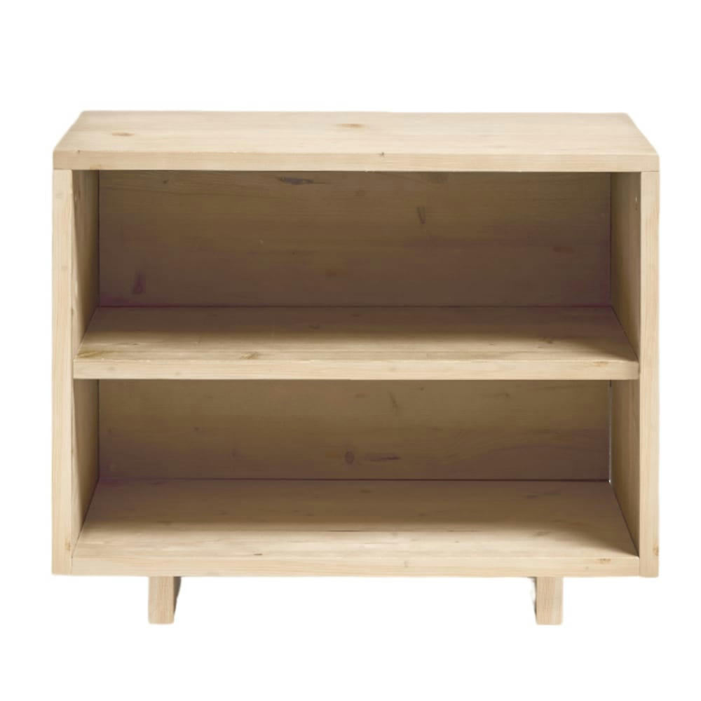 GINA - Table de chevet sans tiroir en bois en couleur beige
