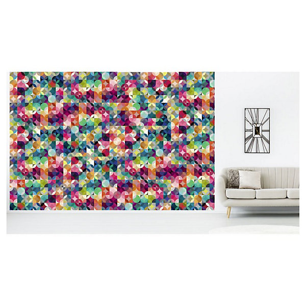 Papier peint intissé QUADRATURE géométrique 400 x 270 cm (LxH) - Tapisserie murale panoramique, Made in France par Scenolia