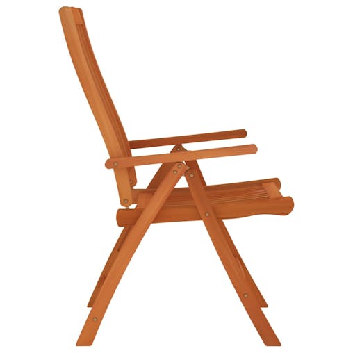 NNEVL Folding Garden Chairs 4 pcs Solid Wood Eucalyptus