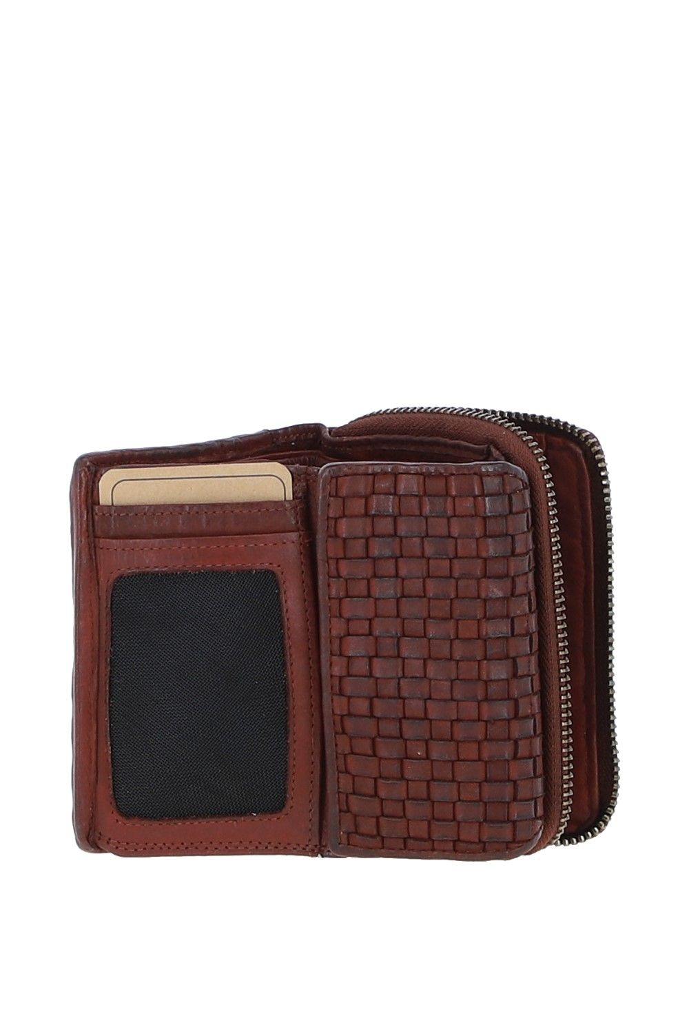 Ashwood Leather Vintage Woven Leather 7 Card Purse