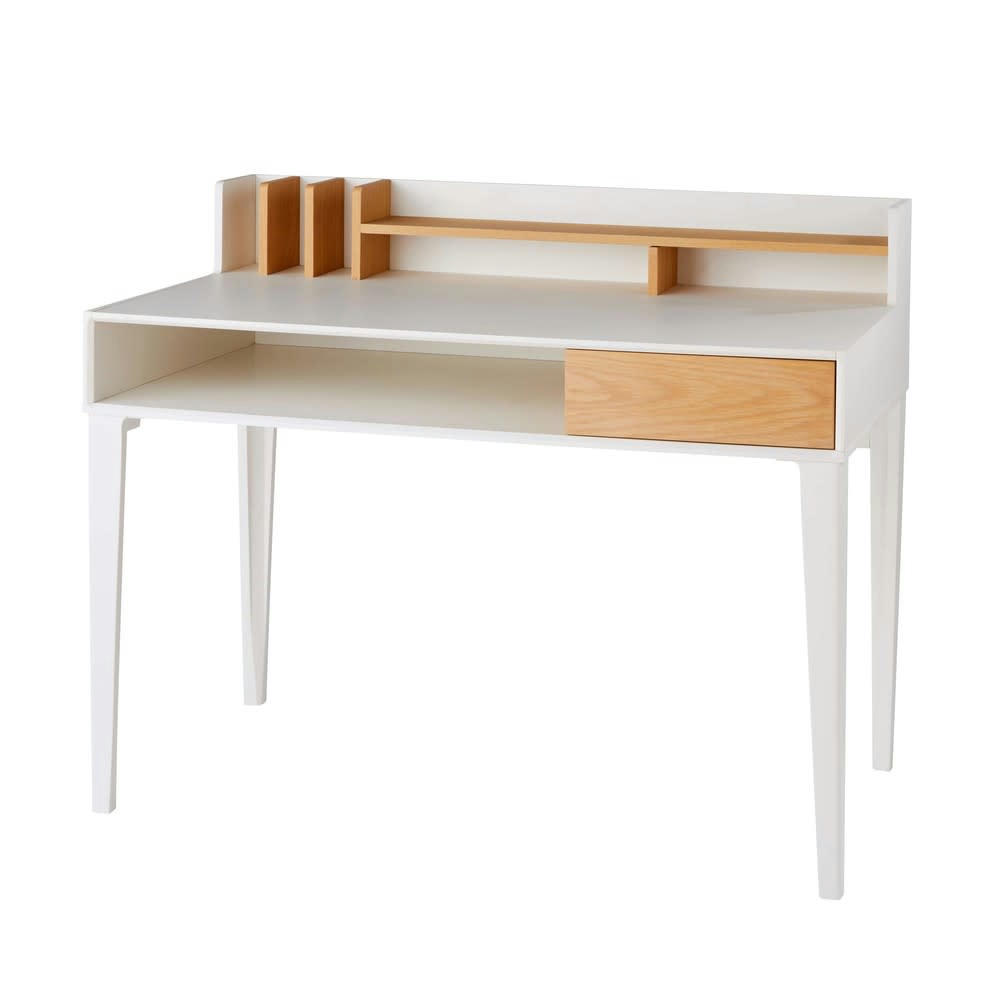 Kara - Bureau 1 tiroir blanc