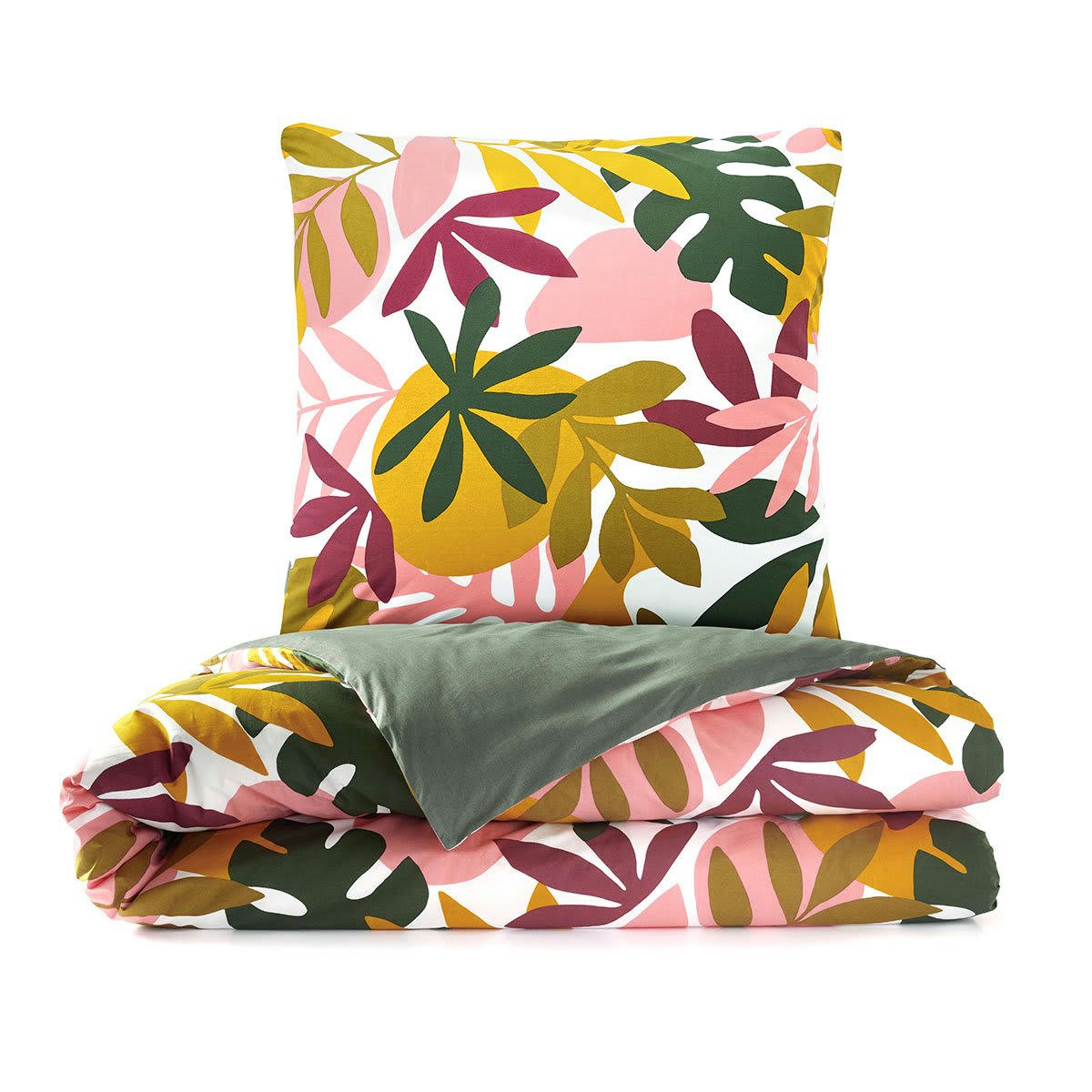 MORNING - Parure de lit percale blanc 140x200 + 50x75 cm