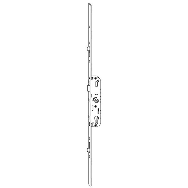 Crémone barillet axe 40mm ajustable haut et bas longueur 1780mm - FERCO - G-24764-18-L-1