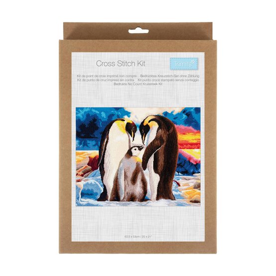 Trimits Penguins XL Cross Stitch Kit 55.5cm x 45cm