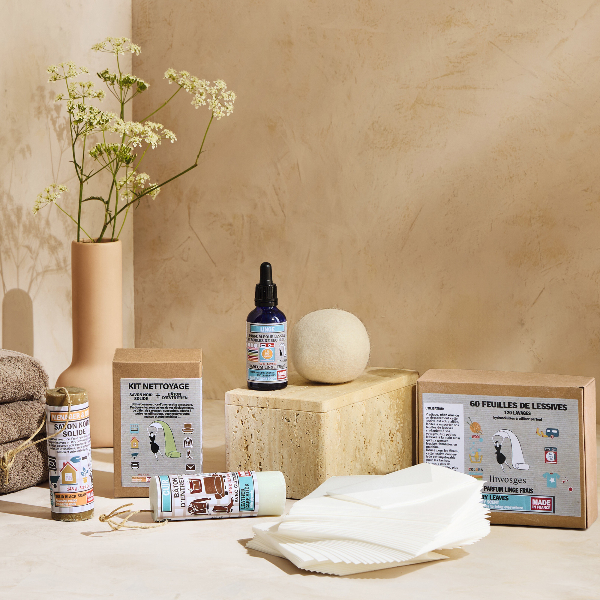 Lessive en feuillesMas du roseau