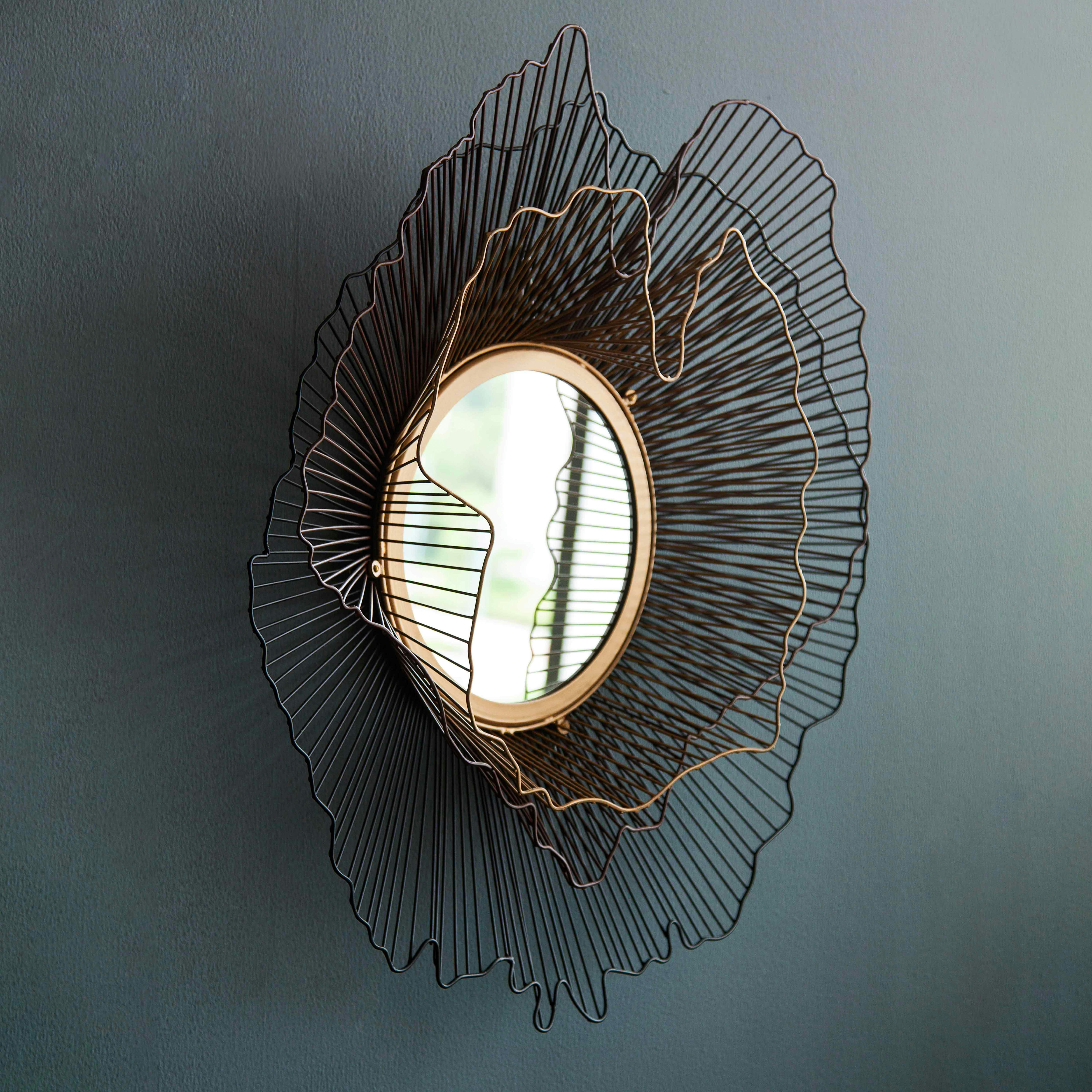 BLOMA - Miroir en métal tricolore 67 cm