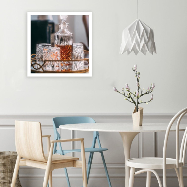 Feeby Obraz na płótnie, Whisky - karafka i szklanki 30x30