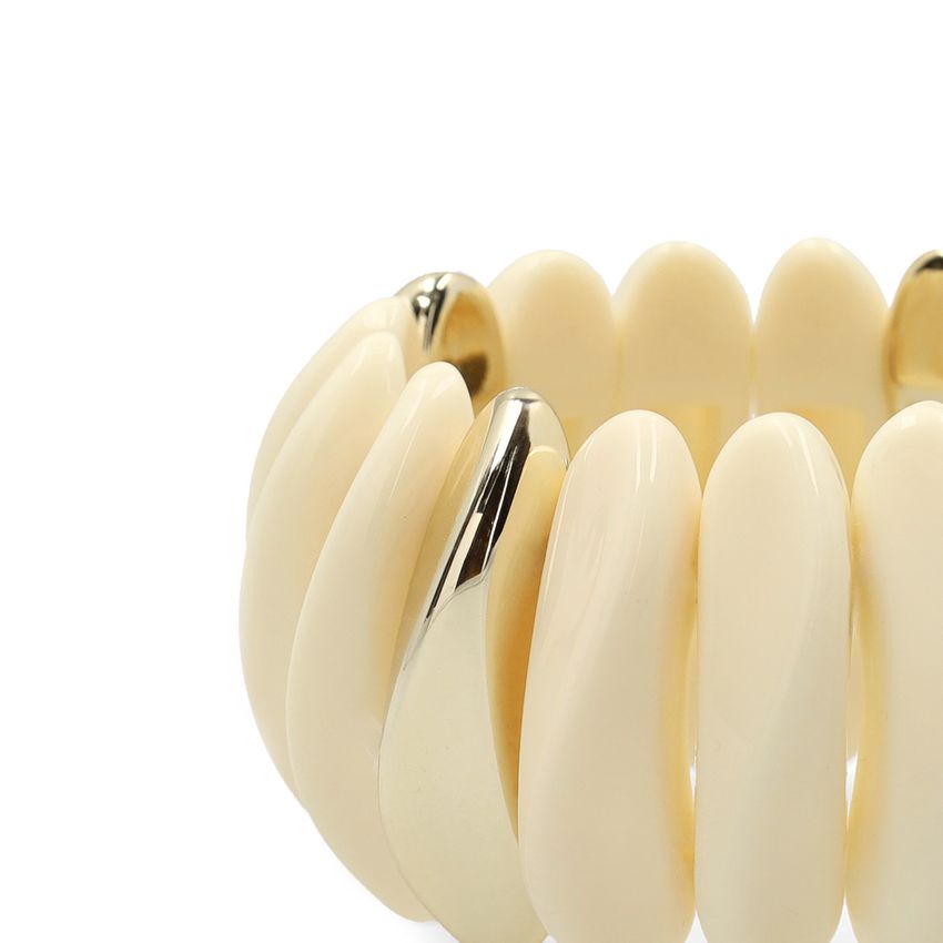 Manfield Beige armband met goud