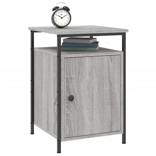 NNEVL Bedside Cabinets 2 pcs Grey Sonoma 40x42x60 cm Engineered Wood