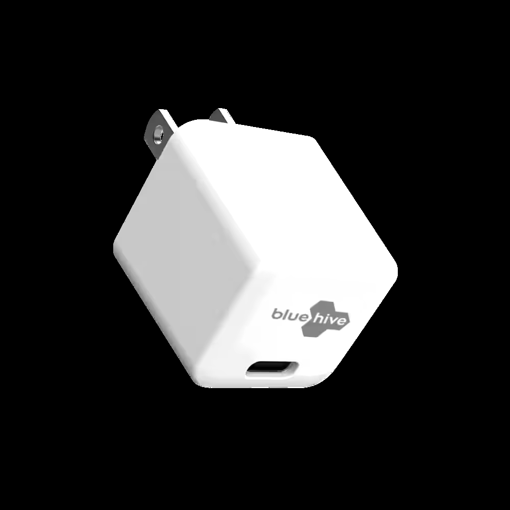 Bluehive 30 Watt USB-C Fast Charge PD Wall Charger for Smartphones & MacBook Air, White