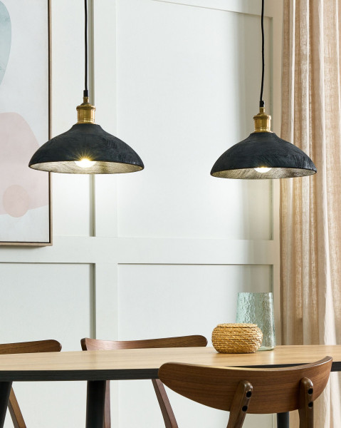 Lampa wisząca sufitowa ręcznie robiona czarna