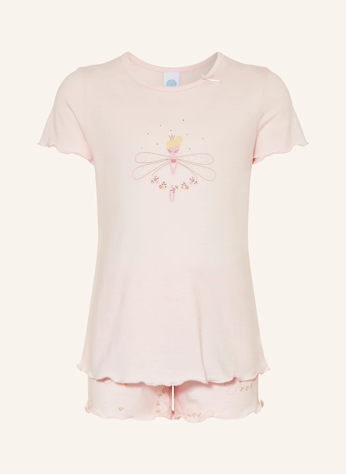 Sanetta Shorty-Schlafanzug mit Schmucksteinen