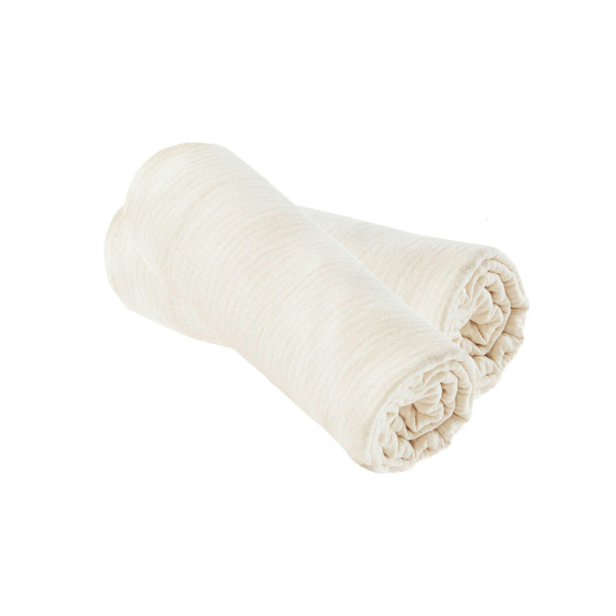 - Lot de 2 draps-housses Ecru (70x140 cm)