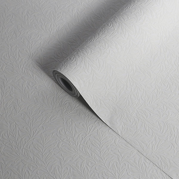 Papier peint à peindre vinyle intissé feuillage L.1000 x l.52 cm William Morris Willow