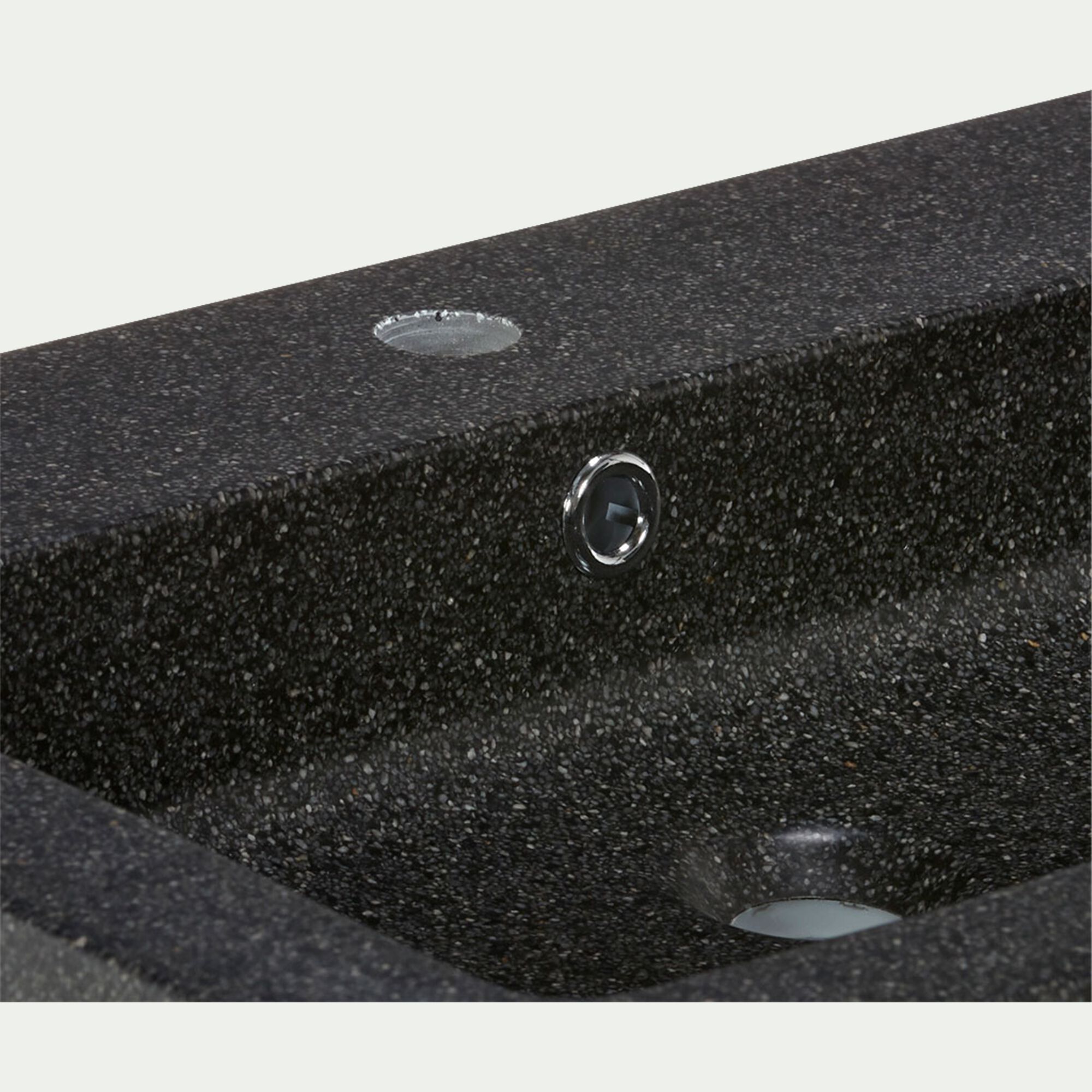SOURCE - Plan vasque 120cm en terrazzo noir