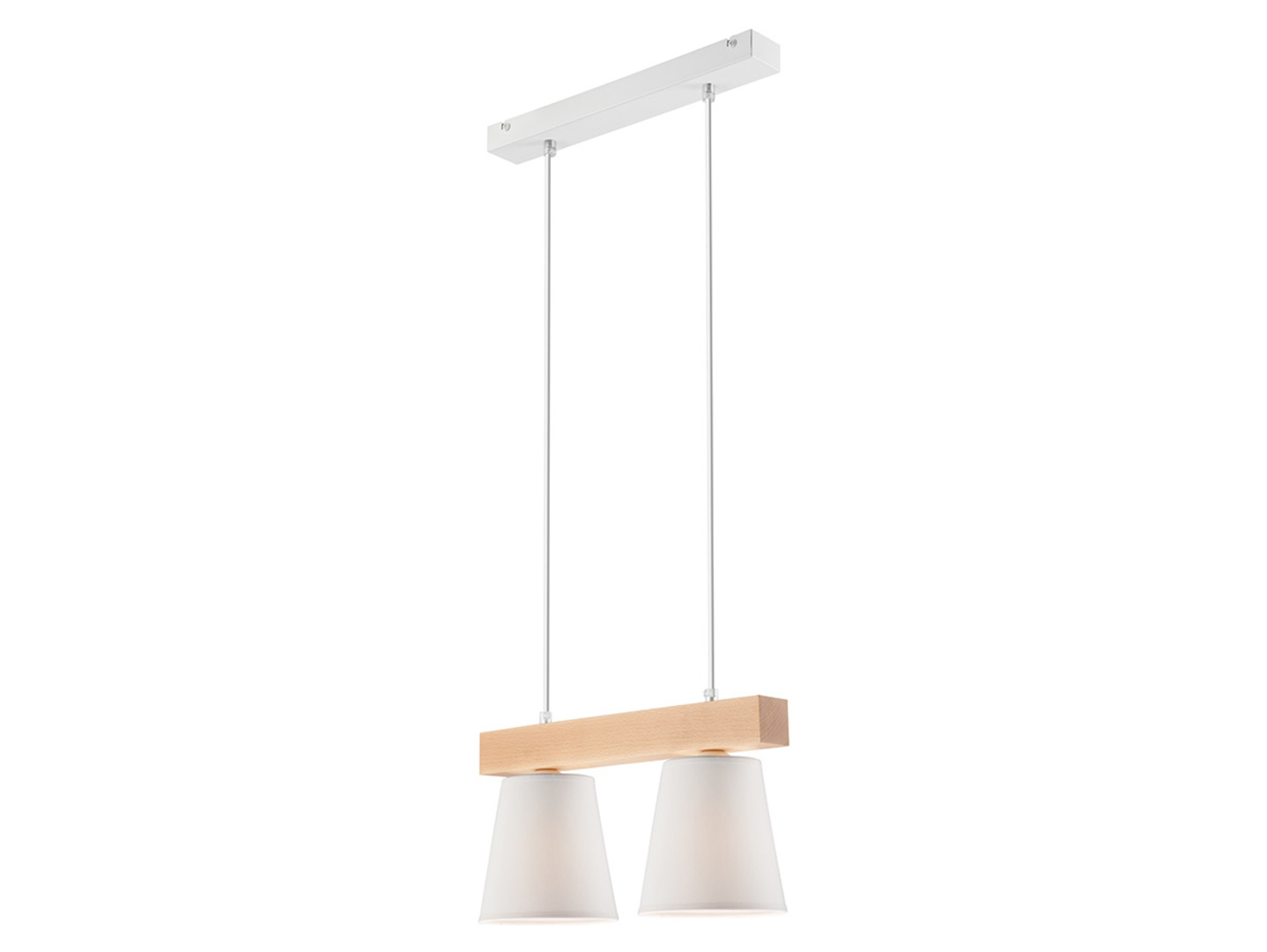 Lampa wisząca Enrico 2-punktowa stalowa biała