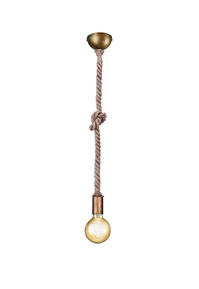 Lampa wisząca złoto-beżowa ROPE 1xE27x60W wym: 150x12x12 cm Trio
