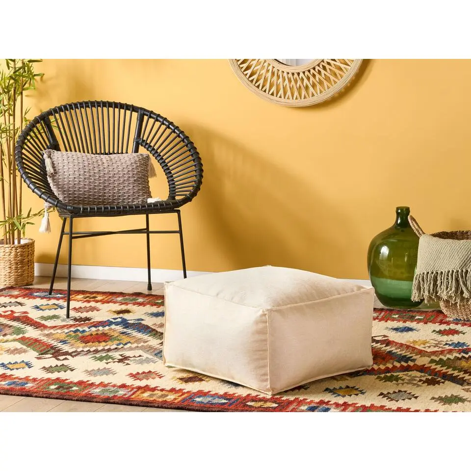 MUKKI - Poef - Beige - Polyester