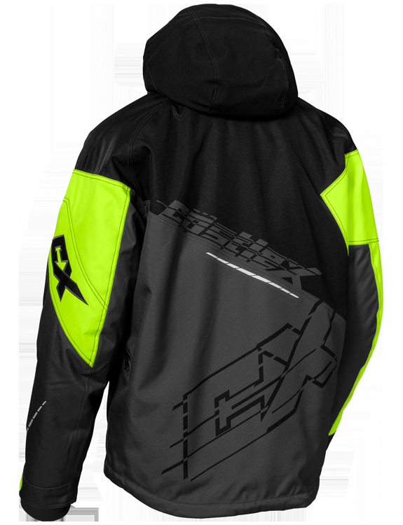 Castle X Code Men's Snowmobile Winter Jacket, Hi-Vis Charcoal/Black, Assorted Sizes
