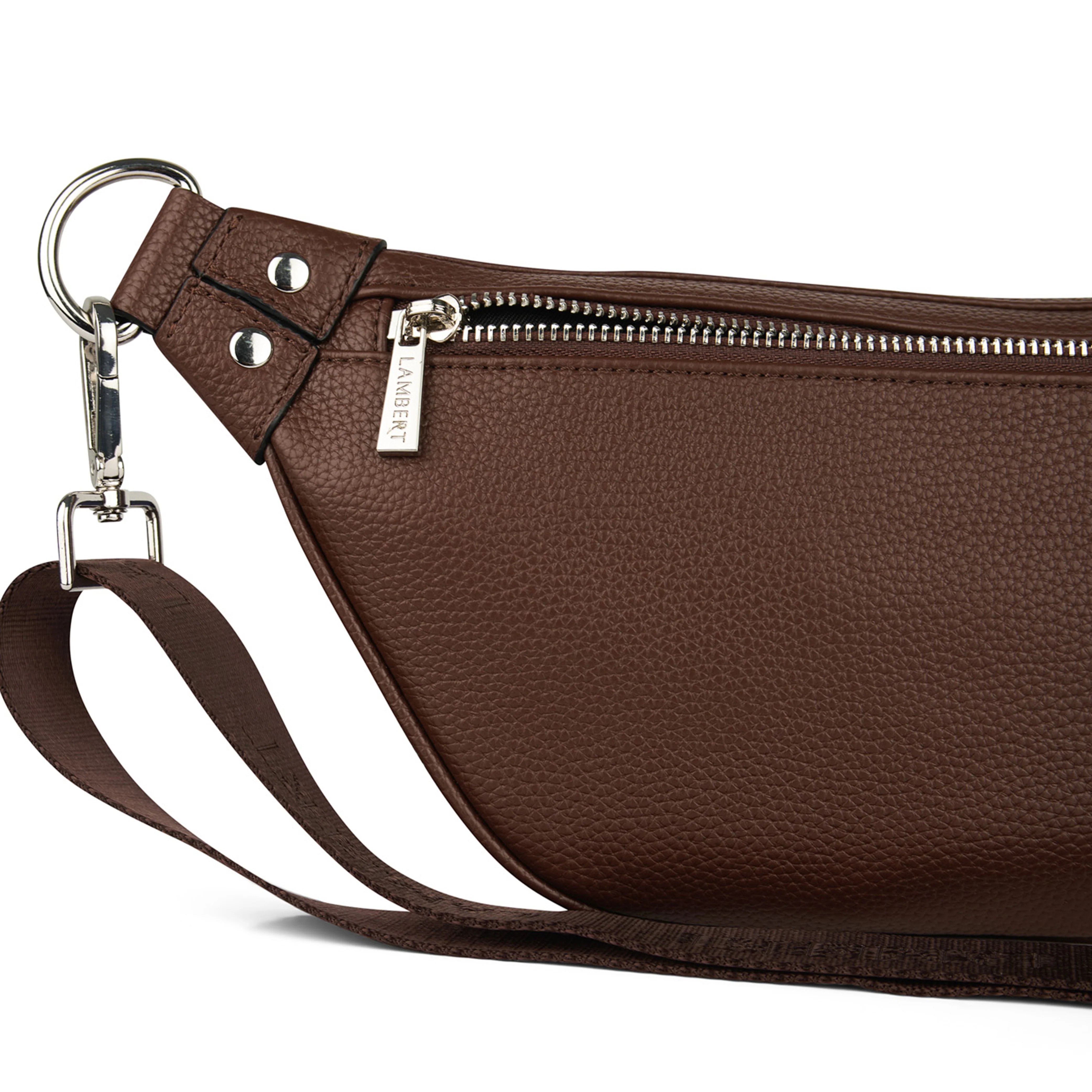 The Sarah - Chocolate Vegan Leather Belt Bag