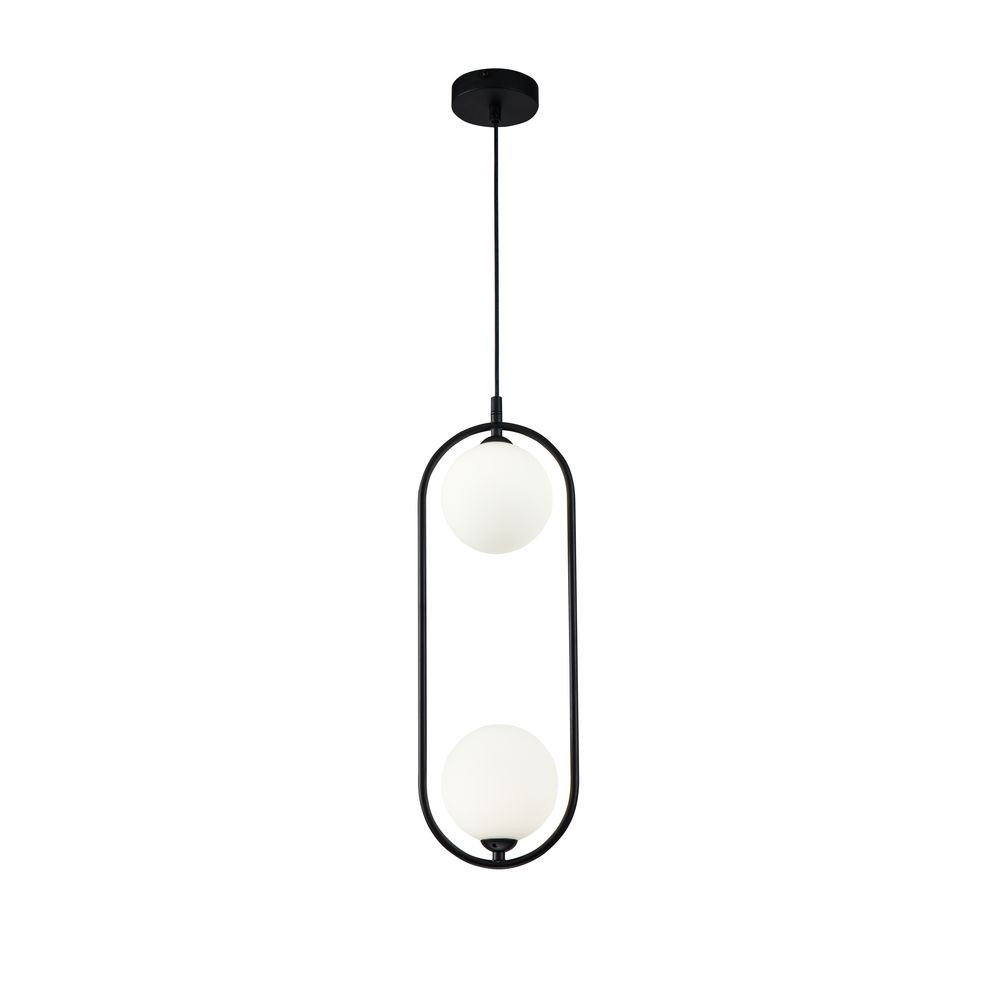 Lampa wisząca czarno-biała RING 2xG9x25W wym: 204x17x12 cm Maytoni