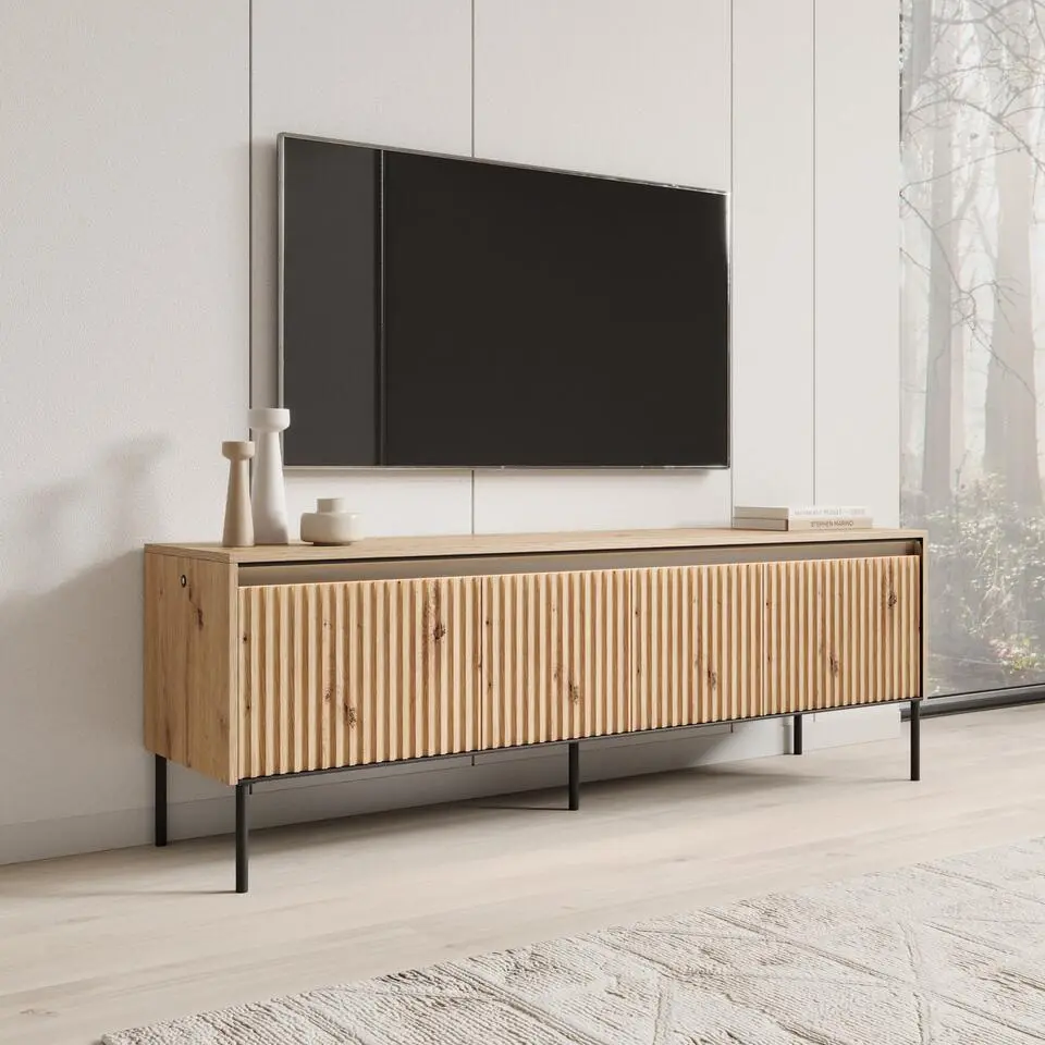 Meubella - TV-Meubel Timoteo - Eiken - 167 cm