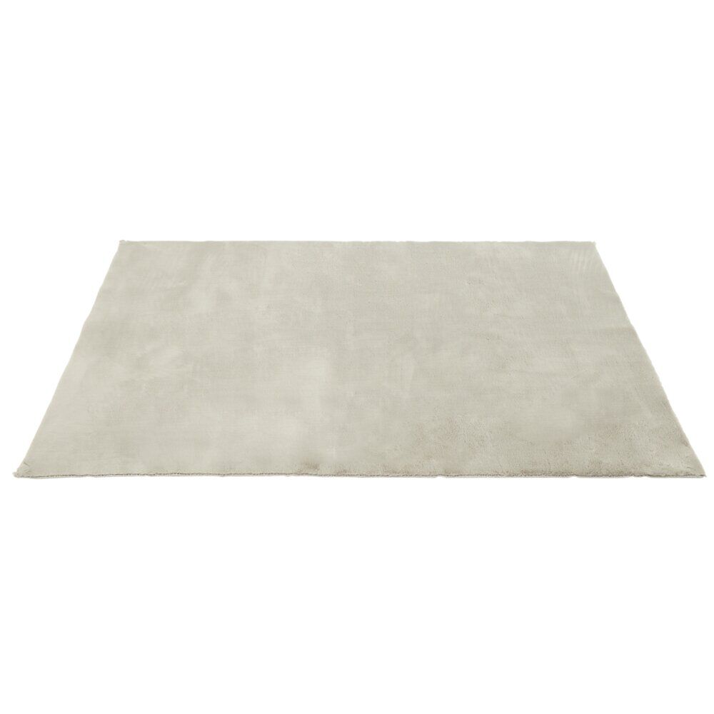 Tapis fausse fourrure gris taupe 100x150cm