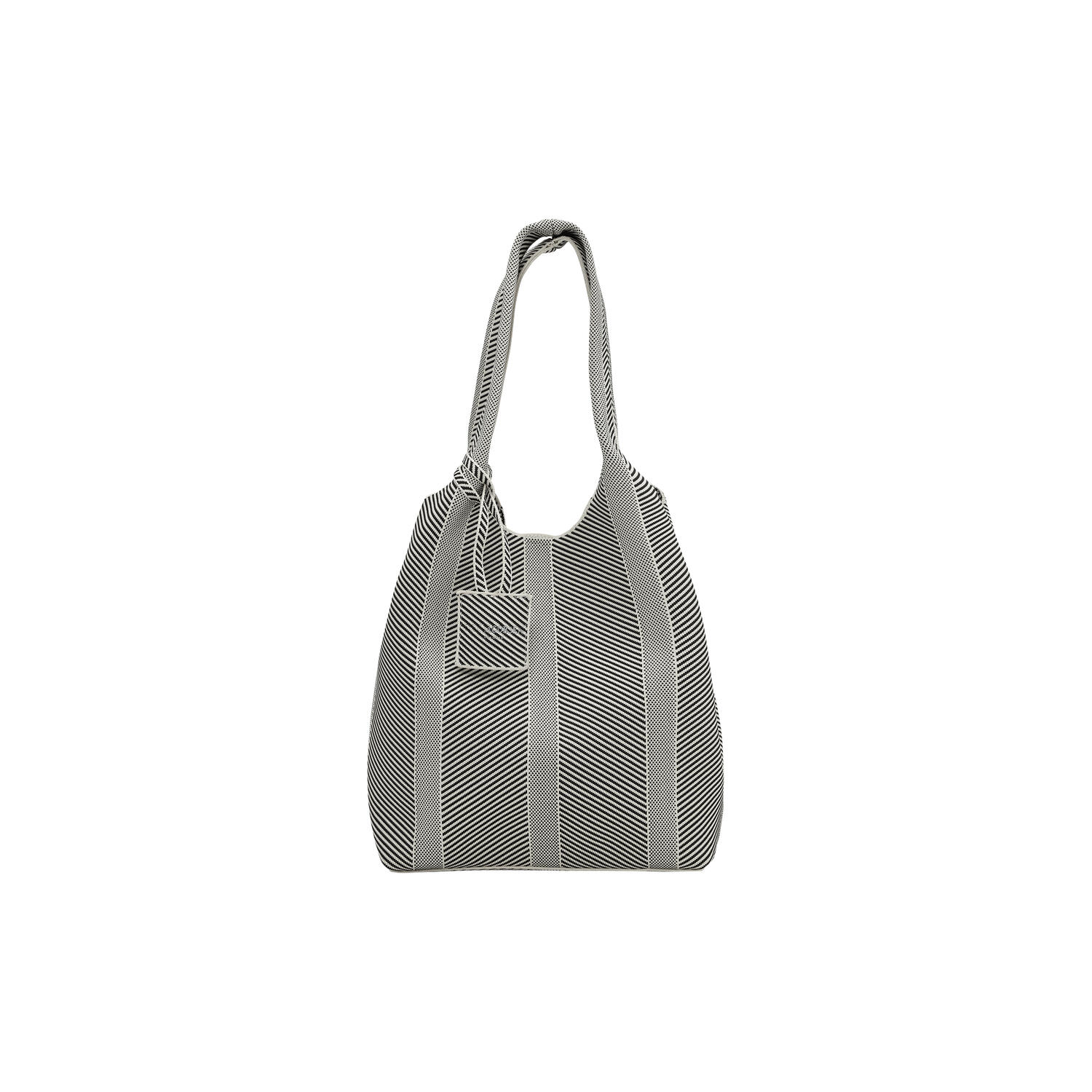 Knitted Bag, milk creme black