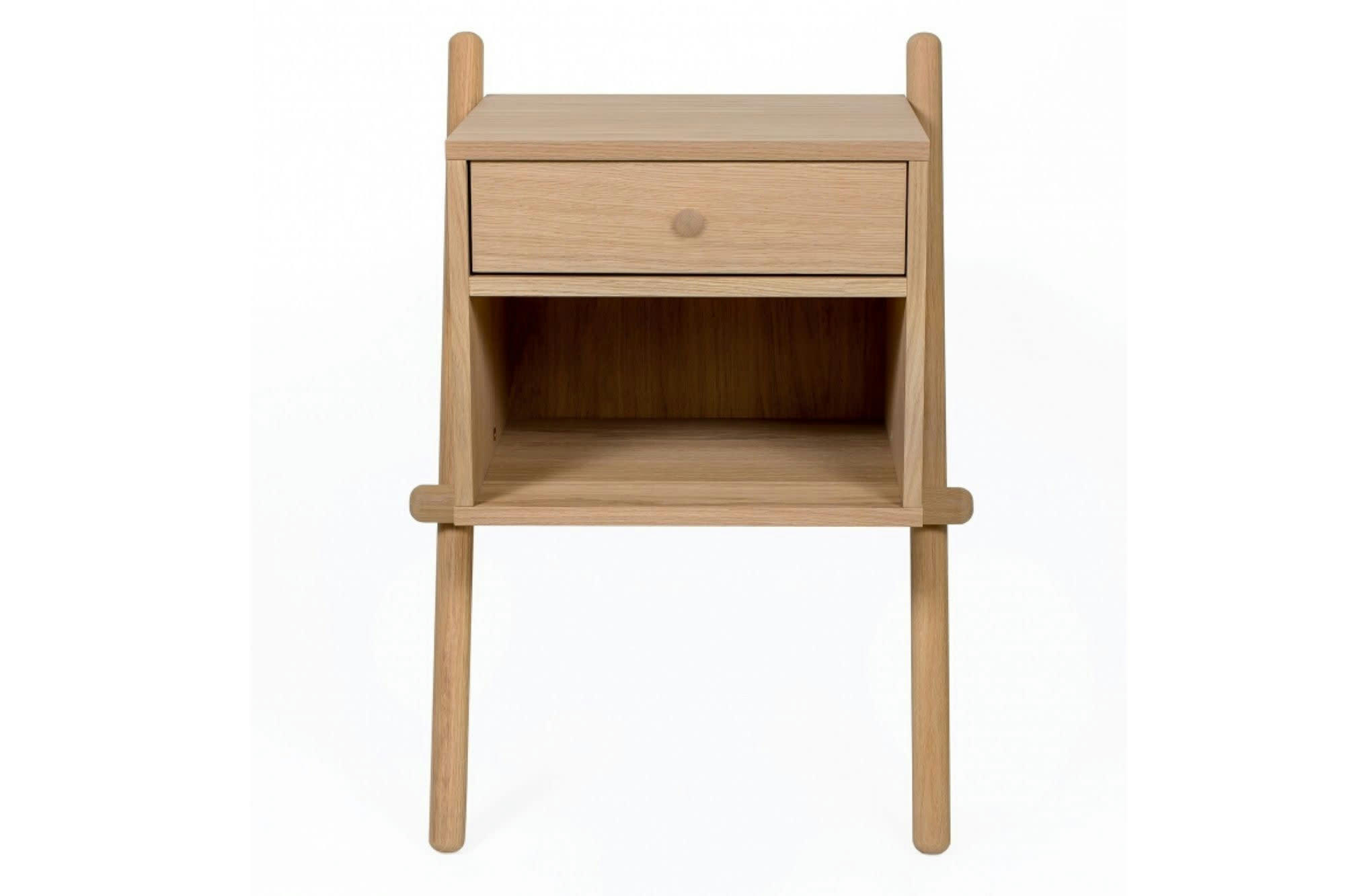 TURKU - Table de nuit en bois 1 tiroir / 1 niche