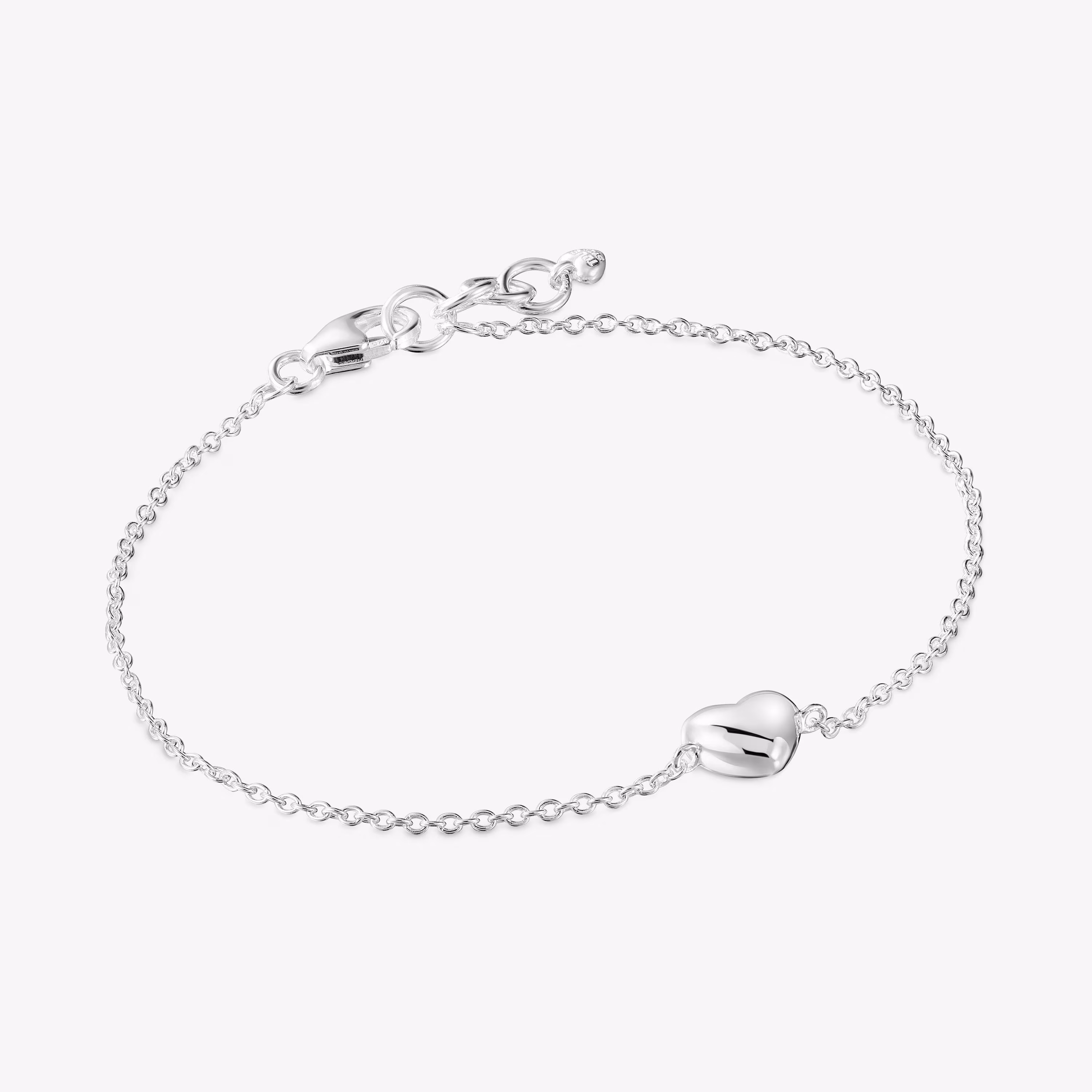 Pulsera cadena de plata motivo corazón Garden Of Love