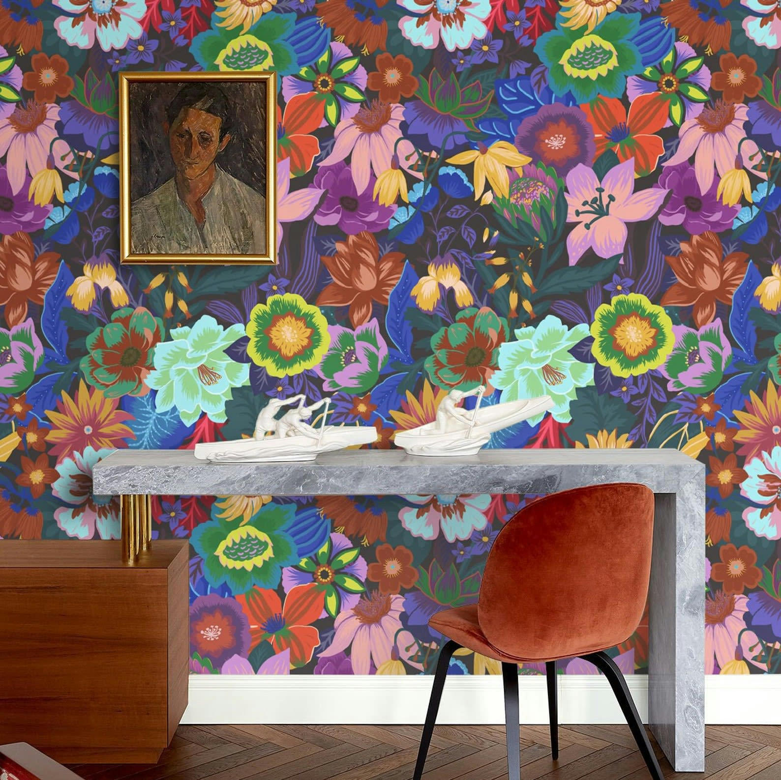 FLOREALI - Papier Peint Motif Floral 250x200 cm