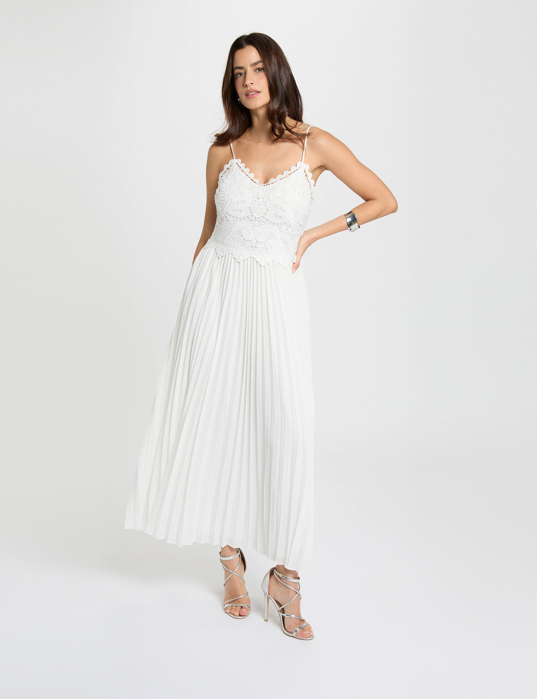 Long Lace Dress White Women