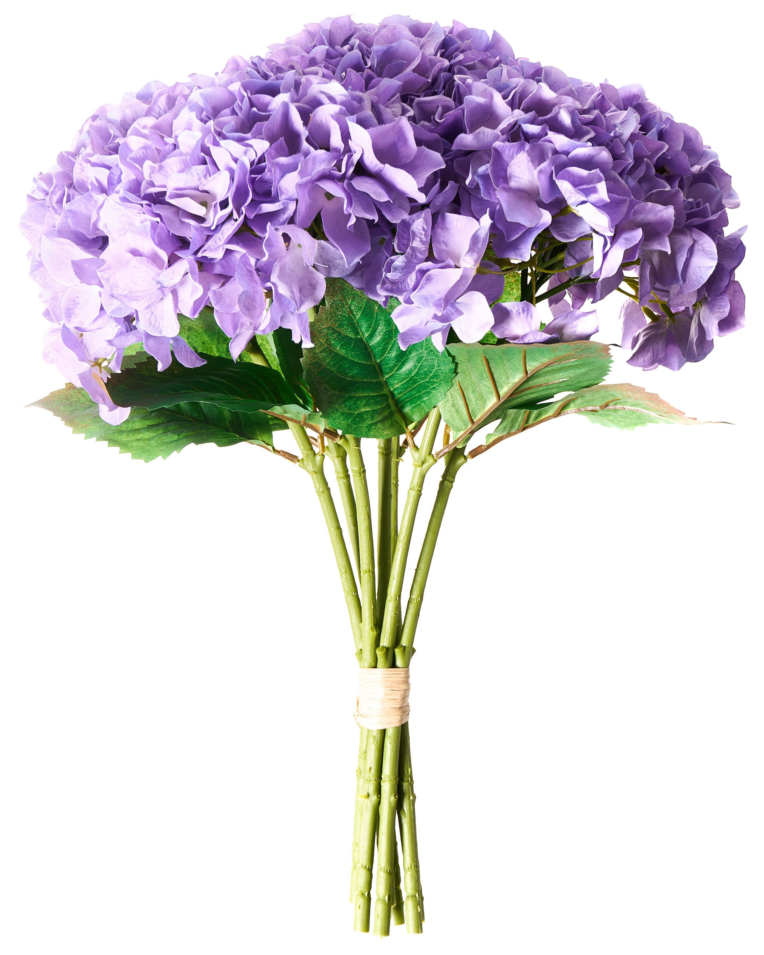Bukiet sztucznych kwiatów hortensje 50 cm fioletowy