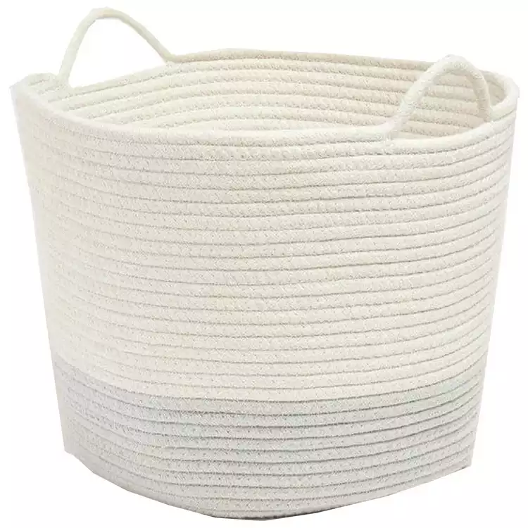 Great Little Trading Company Rope Storage Basket-Ivory/Sage
